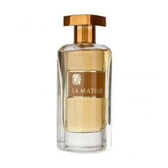Arabische parfum La Matière Prive Bleu Intense in een glazen fles met gouden dop