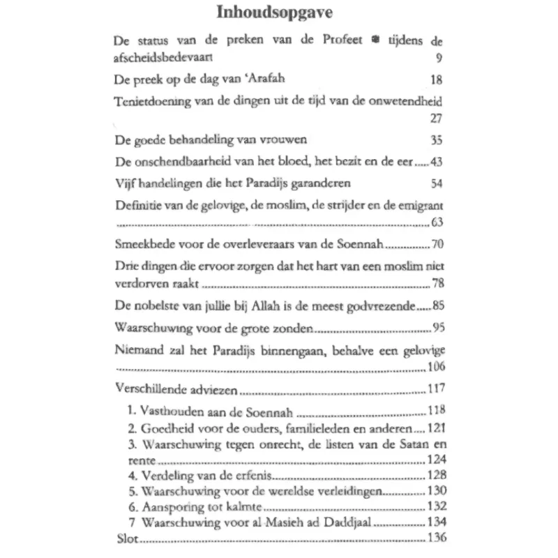 De Laatste Adviezen van de Profeet Mohammed ﷺ - Islamboekhandel.nl