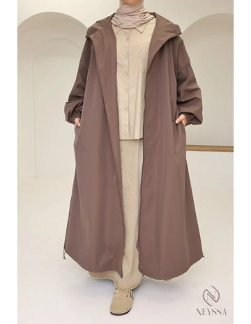🌧️ Lange damesjas – Oversized pasvorm - Islamboekhandel.nl