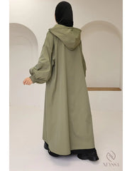 🌧️ Lange damesjas – Oversized pasvorm - Islamboekhandel.nl