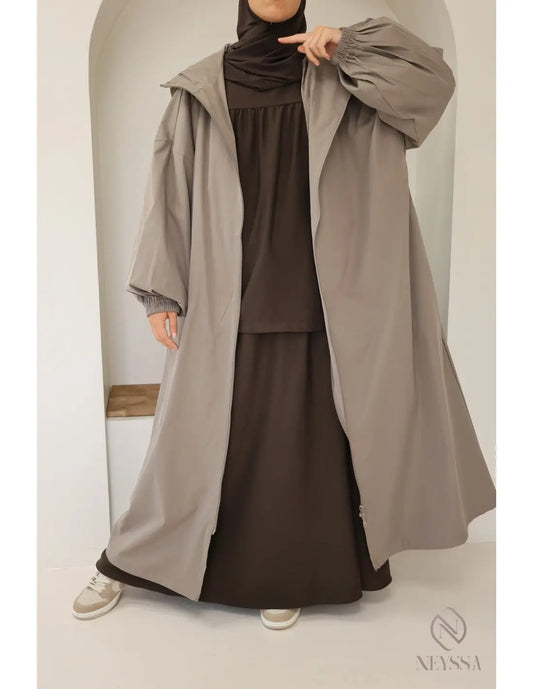 🌧️ Lange damesjas – Oversized pasvorm - Islamboekhandel.nl