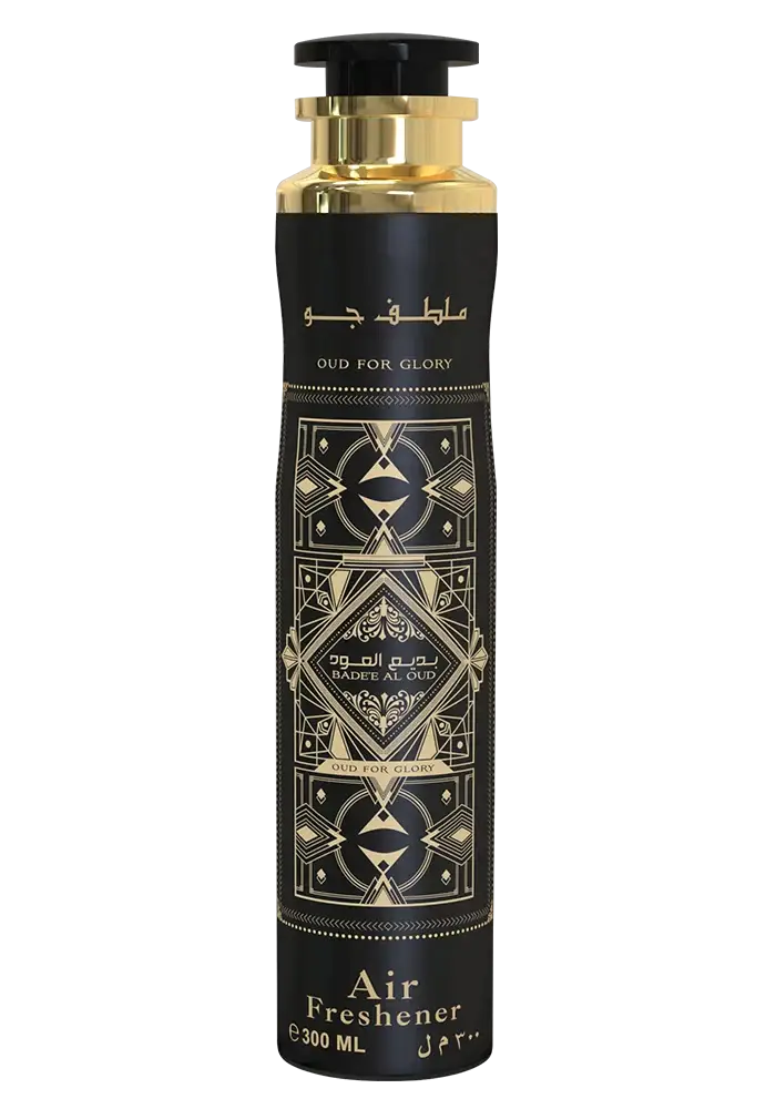 Zwarte en gouden luchtverfrisser met Arabische patronen van Oud for Glory