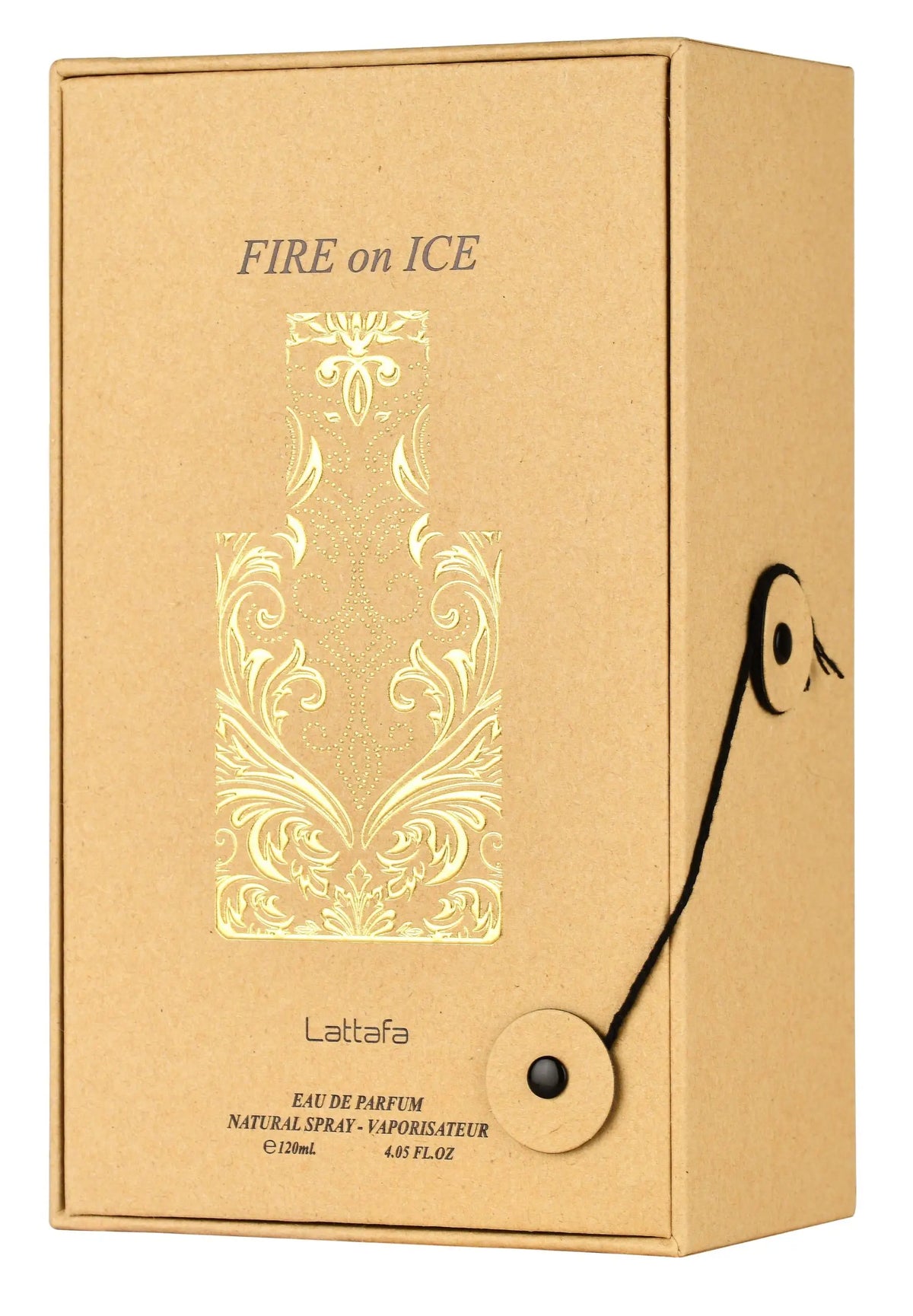 Lattafa Fire On Ice verpakking