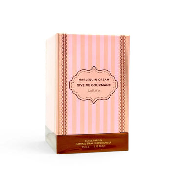 Lattafa Give Me Gourmand Harlequin Cream verpakking