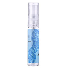Heldere sprayfles met blauw paard ontwerp voor Lattafa Lail Maleki Moroccan Blue arabische parfum