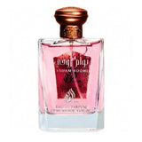 Een rechthoekige glazen fles lattafa parfum taum met rozenroze taouam roohi eau de parfum en koperkleurige dop