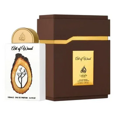 Lattafa Pride Art of Wood 100ml Eau de Parfum fles met gouden dop