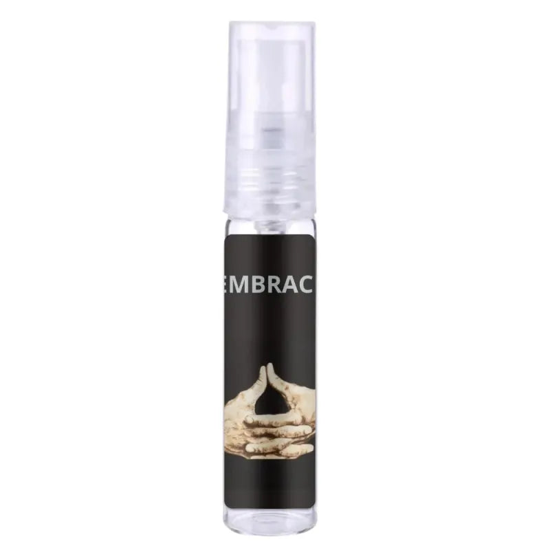 Lattafa Pride Embrace parfumfles zwart en transparant met handenontwerp, 100ml