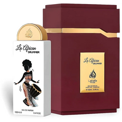 Alt tekst voor afbeelding van Lattafa Pride La African Drummer parfum fles en doos