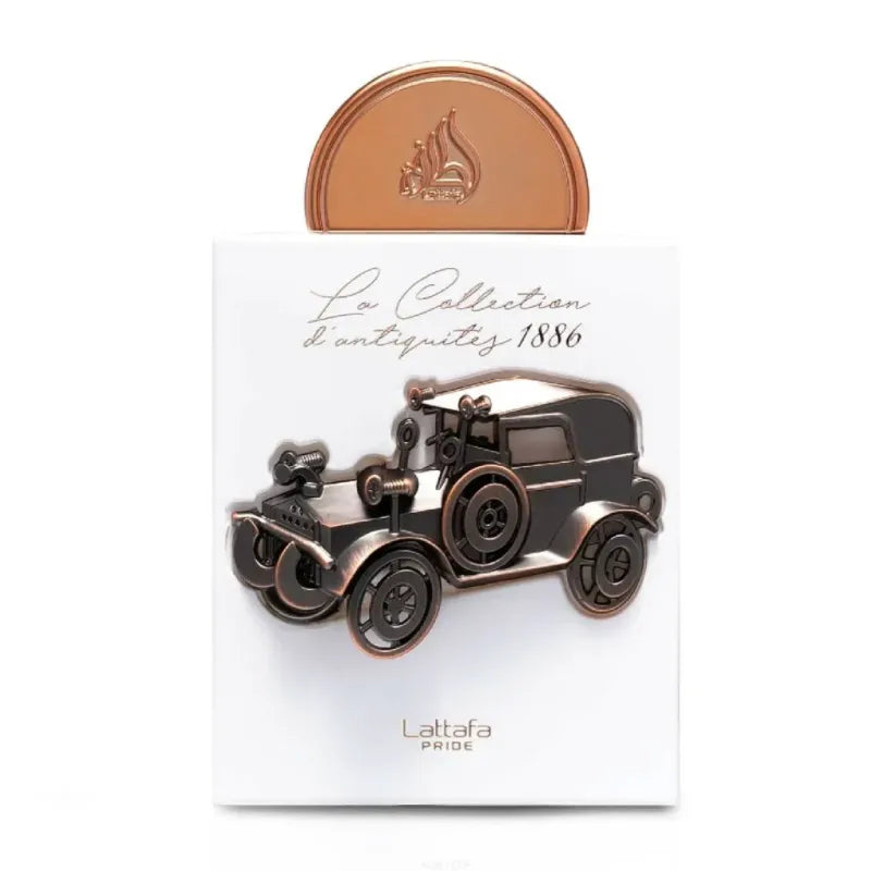 1920s-stijl bronzen auto-figuur met zwarte details, Lattafa Pride La Collection 1886 Car