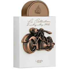 Perfume fles met motorfietsontwerp uit Lattafa Pride La Collection D’antiquites