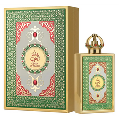Lattafa Queen of Arabia EDP 100ml parfumfles met gouden kroon en ornamenten
