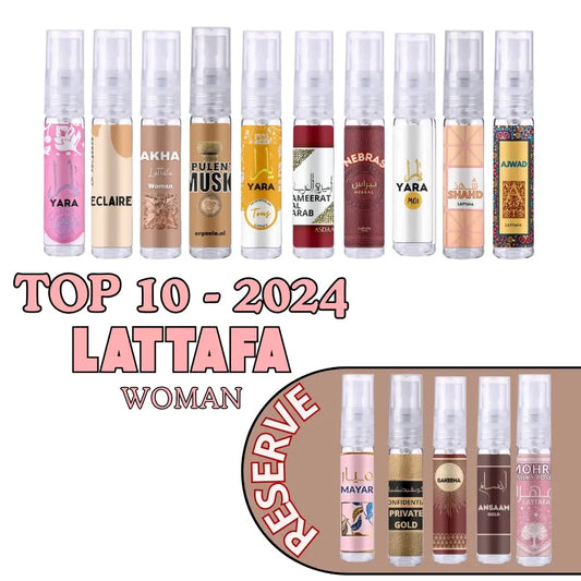 Lattafa Sample Set Top 10 Dames 2024 - Islamboekhandel.nl
