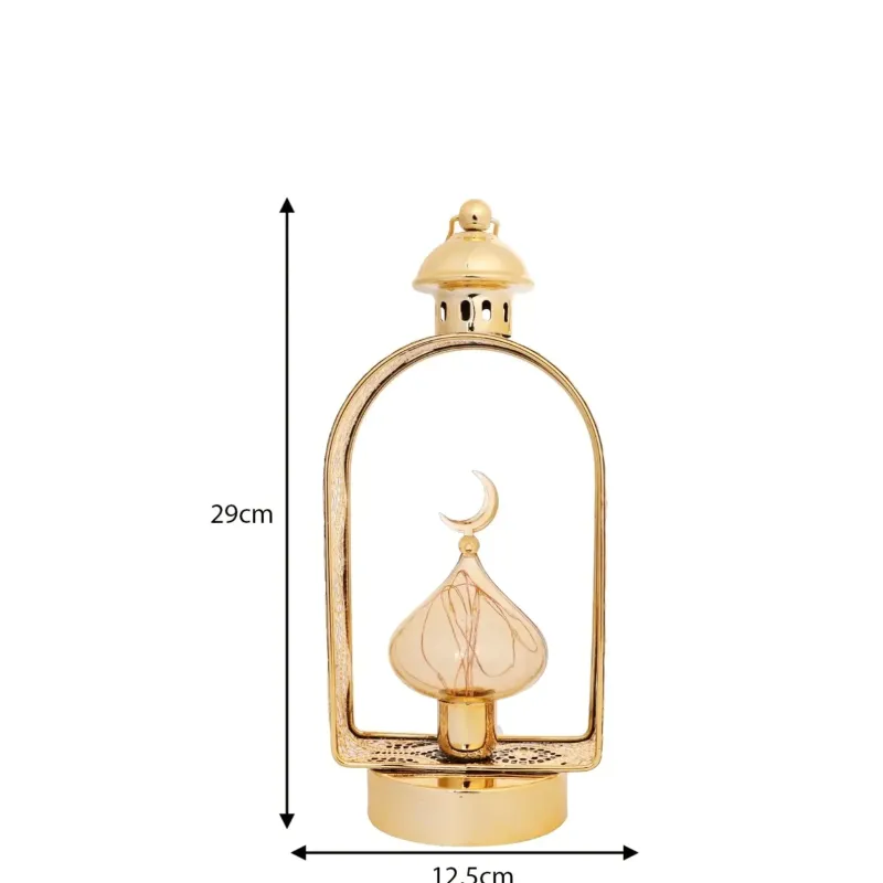 Goldkleurige lantaarn koepel met islamitisch ontwerp voor LED lantaarn
