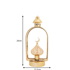 Goldkleurige lantaarn koepel met islamitisch ontwerp voor LED lantaarn