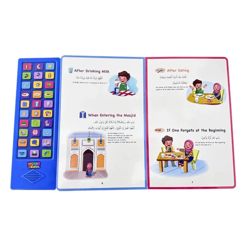 Interactief Islamic leerboek Lets Learn Daily Duas Soundbook imaankidz voor dagelijkse doea’s