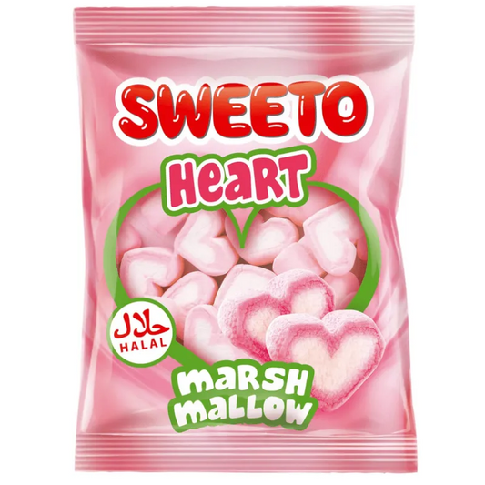 Lovely heart marshmallows snoep 60g - Halal Sweeto