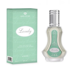 Mintgroene Lovely Sprayfles 35ml met zilveren dop en elegante vorm