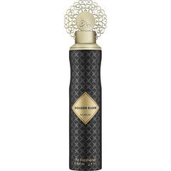 Zwarte en gouden luchtverfrisser met ornamentale dop voor ajwa oud en frisse Arabische geur