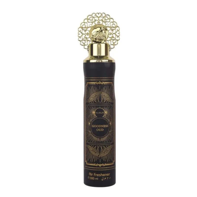 Luchtverfrisser Goodness Oud Black met zwart en goud ontwerp voor frisse geur