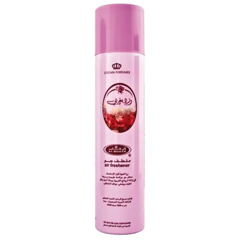 Pink luchtverfrisser spray can met natuurlijke frisse Arabische geur Morrocan Rose