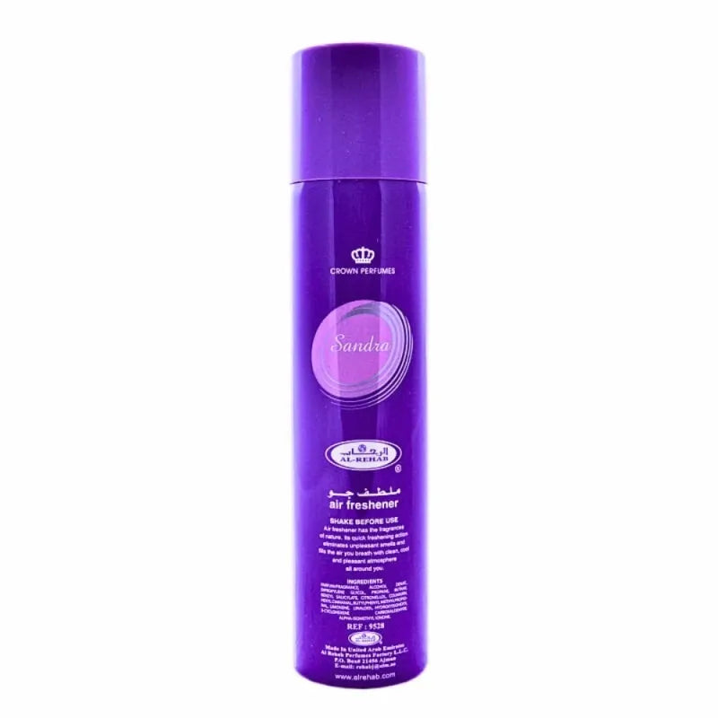 Purple luchtverfrisser Sandra spray kan voor frisse geur in huis
