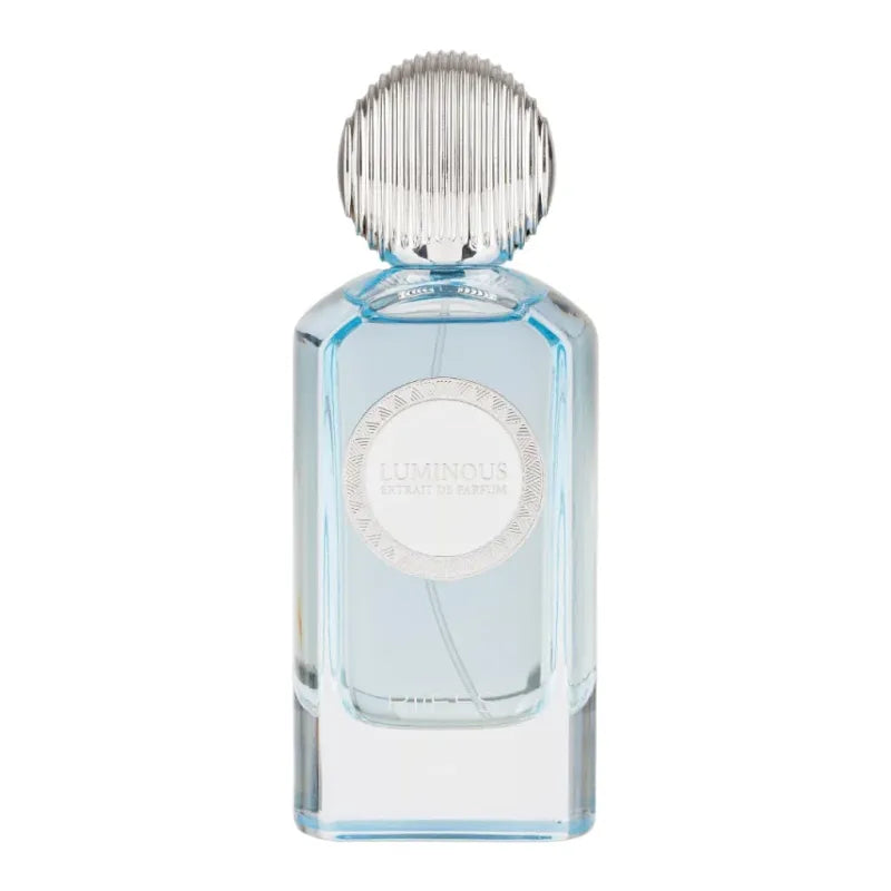 Luminous el-nabil parfumolie musc arabische parfum met lichtblauwe fles en zilveren dop
