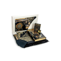 Ornate Luxe Kaaba cadeauset met gebedskleed, tasbih, Koran en gouden decoraties