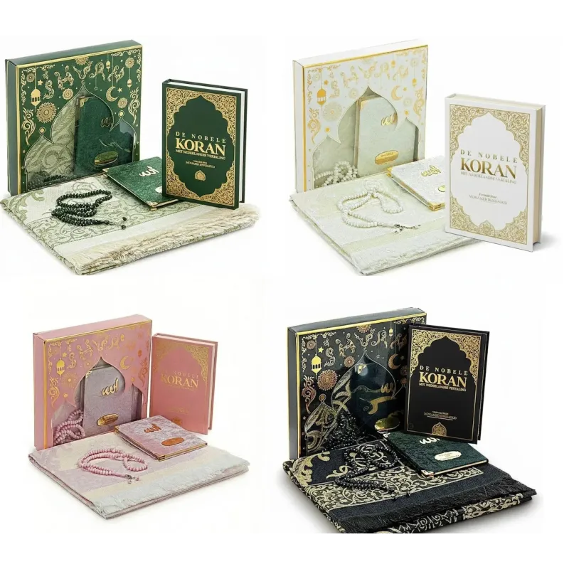 Luxe cadeauset (koran nederlands, gebedskleed, Yasin boekje en tasbih) - Islamboekhandel.nl