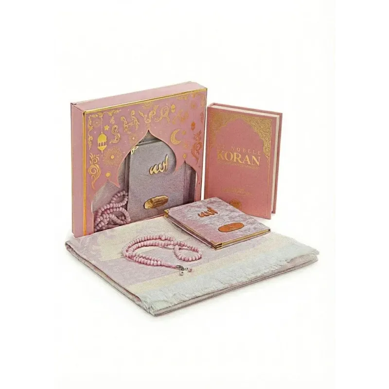 Luxe cadeauset (koran nederlands, gebedskleed, Yasin boekje en tasbih) - Islamboekhandel.nl