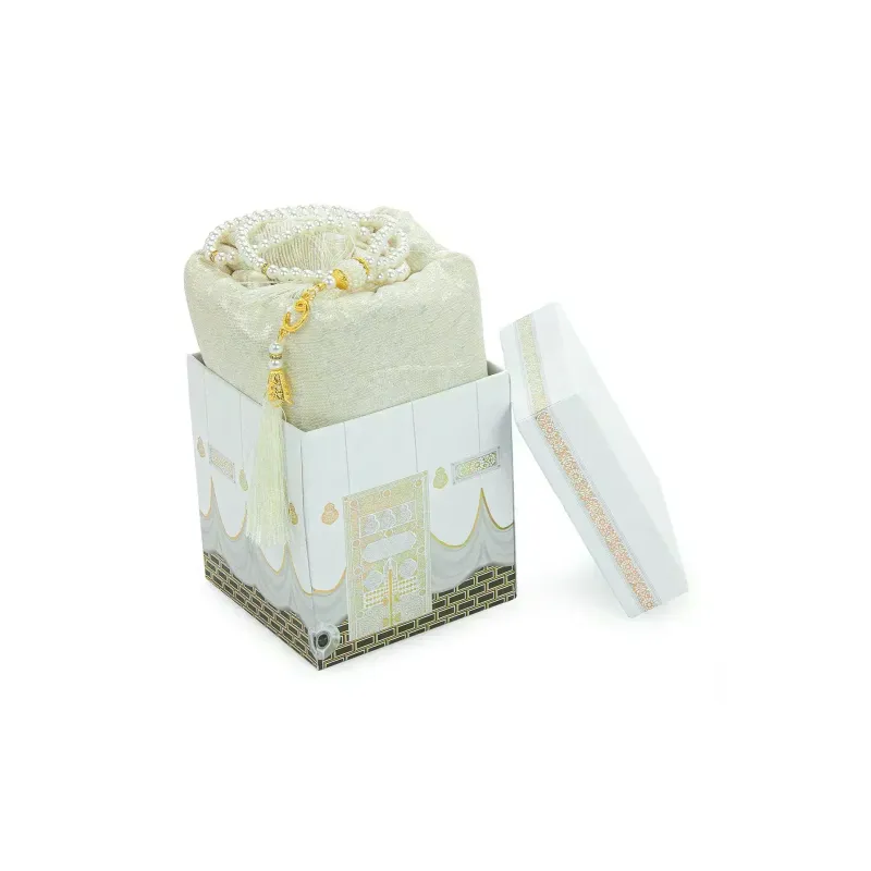 Luxe Kaaba cadeauset met Gebedskleed en tasbih - Islamboekhandel.nl