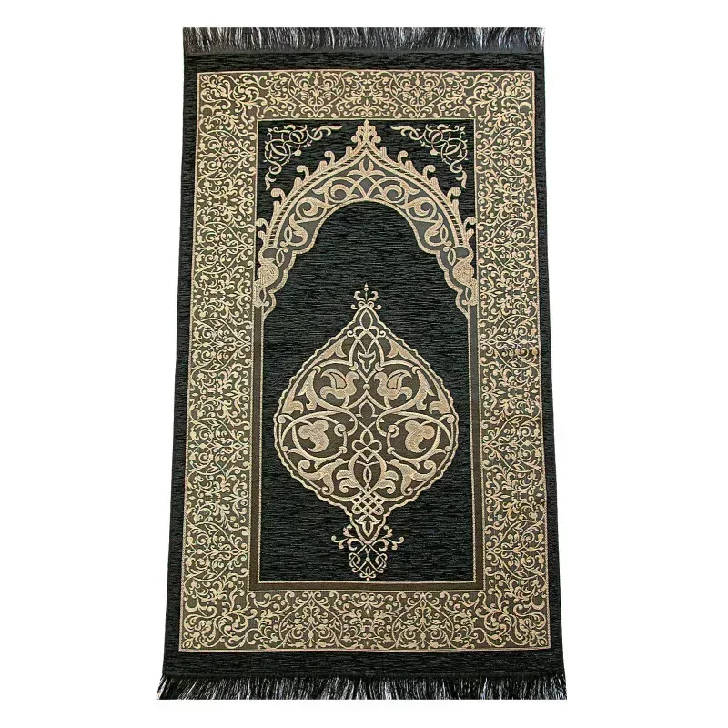 Luxe zwarte cadeauset gebedskleed, tasbih, koran arabisch/engels en parfum - Islamboekhandel.nl