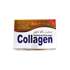 Madam Ranee Collagen Beauty Soap met شیر الاغ in bruine en witte verpakking