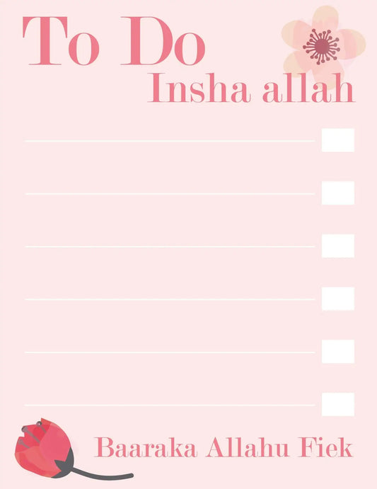 Magneet - To do Insha Allah Roze - Islamboekhandel.nl