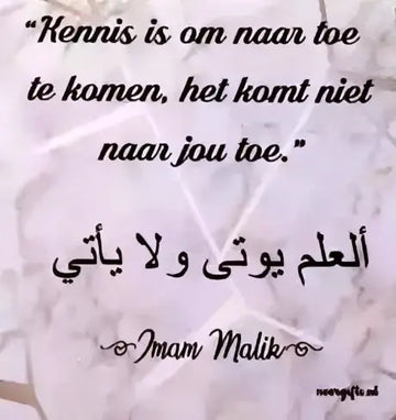 Magneetbordje met tekst - Kennis is... Rosé Marmer - Islamboekhandel.nl