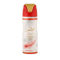 Rode en gouden parfumspray van Mahasin Crystal Lattafa Deodorant