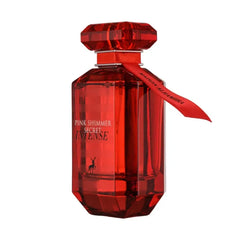 Rood parfumfles met strik, Maison Alhambra Pink Shimmer Secret Intense