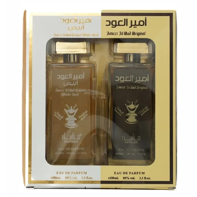 Manasik Giftset Ameer met Ameer Al Oud parfum in gouden en zwarte verpakking