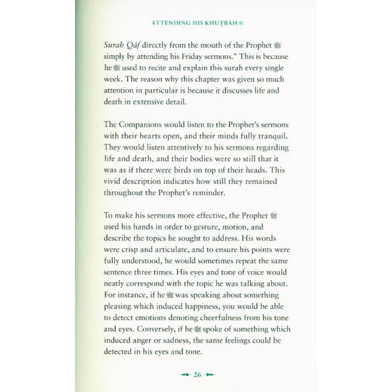 Pagina met tekst uit Meeting Muhammad Omar Suleiman over Prophet Muhammad, nooit eerder gezien