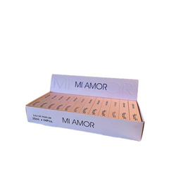 Witte kartonnen displaydoos met 24 Mi Amor EDP 35 ml parfumflesjes