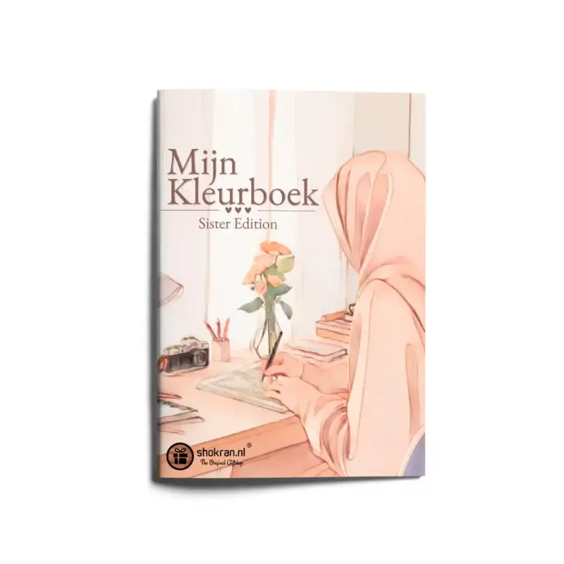 Kleurboek Mijn Kleurboek – Sister Edition met zachte roze illustratie op de omslag