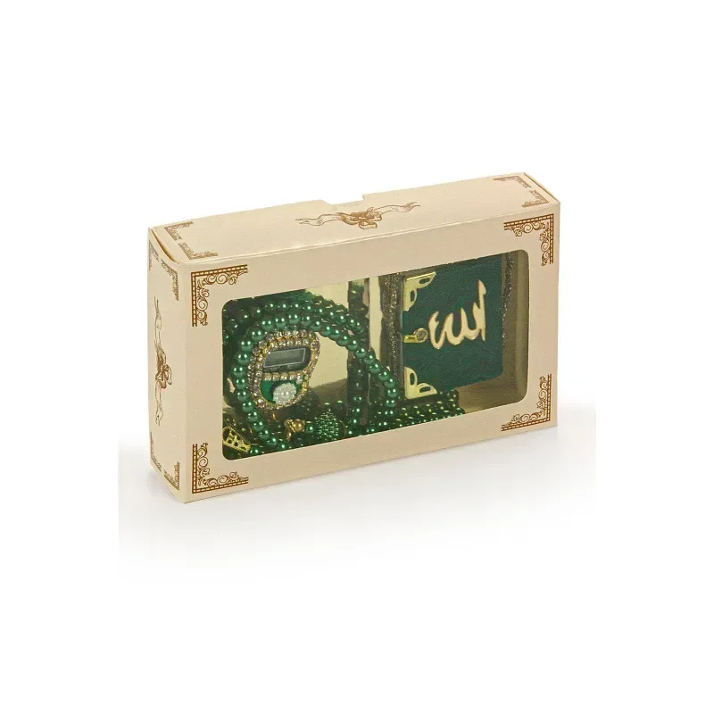 Mini Cadeauset koran/tasbih -groen - Islamboekhandel.nl