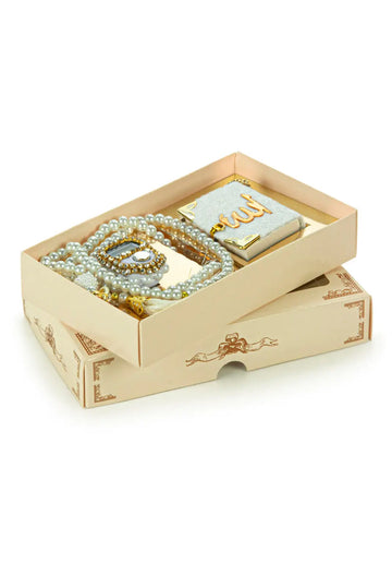 Mini Cadeauset koran/tasbih -wit - Islamboekhandel.nl