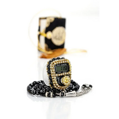 Mini Cadeauset koran/tasbih -zwart luxe - Islamboekhandel.nl