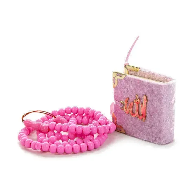 Mini cadeauset met tasbih + koran (verkrijgbaar in meerdere kleuren) - Islamboekhandel.nl