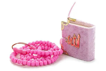 Mini cadeauset met tasbih + koran (verkrijgbaar in meerdere kleuren) - Islamboekhandel.nl