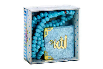 Mini cadeauset met tasbih + koran (verkrijgbaar in meerdere kleuren) - Islamboekhandel.nl