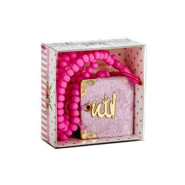 Mini cadeauset met tasbih + koran (verkrijgbaar in meerdere kleuren) - Islamboekhandel.nl