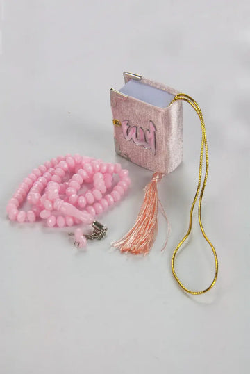 Mini cadeauset met tasbih + koran (verkrijgbaar in meerdere kleuren) - Islamboekhandel.nl