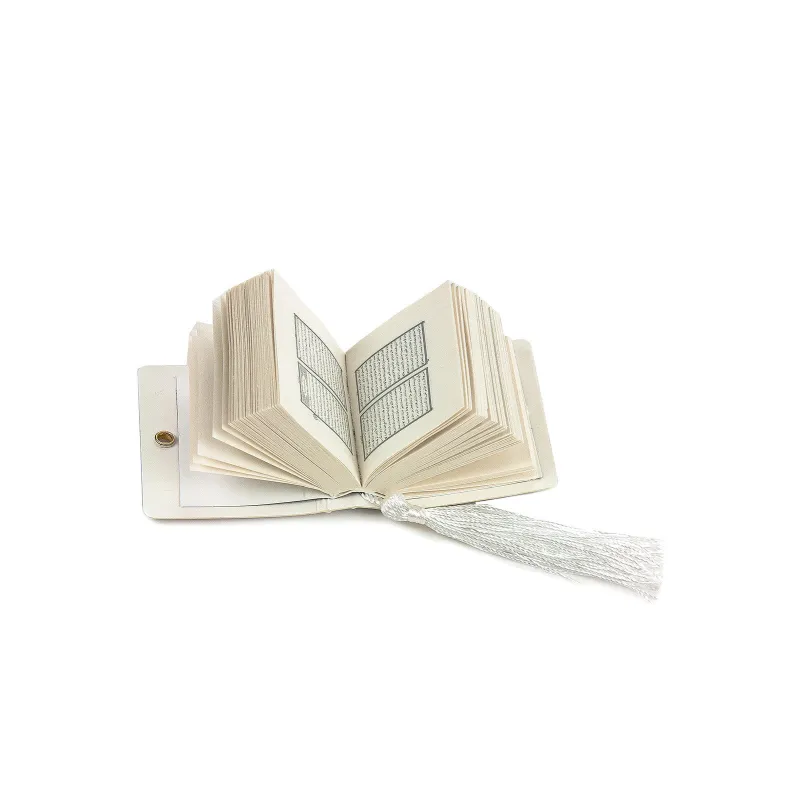 Open boek met ruffled pagina’s en een bookmark van Mini Koran met Kaaba deur patroon